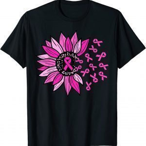 Breast Cancer Awareness Sunflower Pink Ribbon Classic Shirt