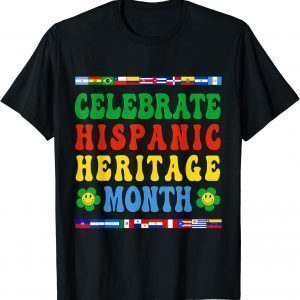 Celebrate Hispanic Heritage Month Latino Hippie Country Flag T-Shirt