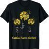 Childhood Cancer Awareness Faith Hope Love Sunflower Ribbon 2022 Shirt