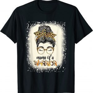Childhood Cancer Awareness Mama Of A Warrior Messy Bun T-Shirt