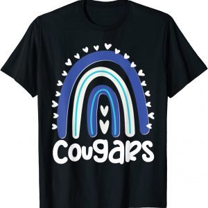 Cougars School Mascot Rainbow Teacher Lover Classic Shirt