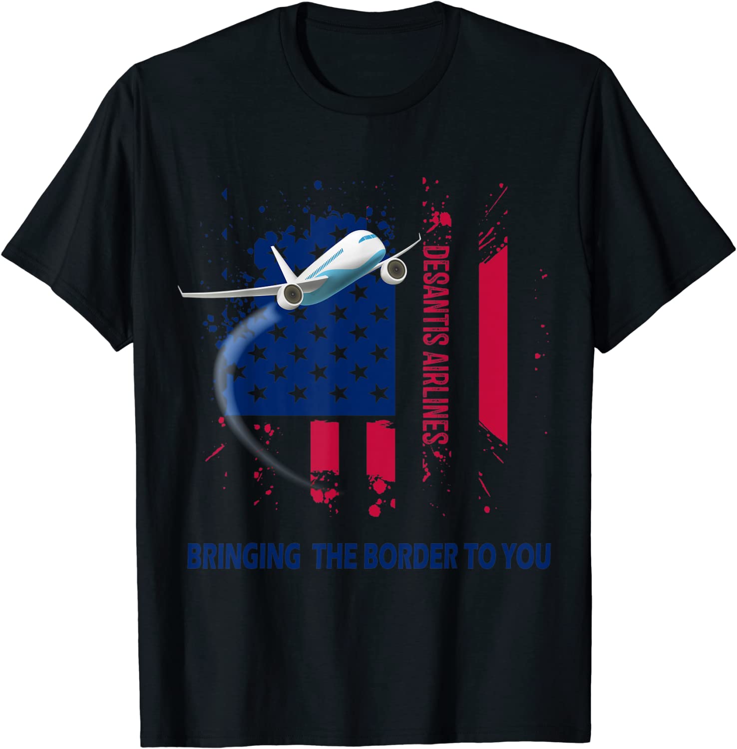 DeSantis Airlines Bringing The Border To You Vintage US Flag 2022 Shirt