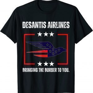 DeSantis Airlines Political Meme Ron DeSantis Usa Flag Eagle Classic Shirt