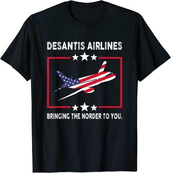 DeSantis Airlines Political Meme Us Flag 2022 Shirt