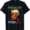 Doberman Dog Even My Dog Is Waiting For Trump 2024 Classic Shirt