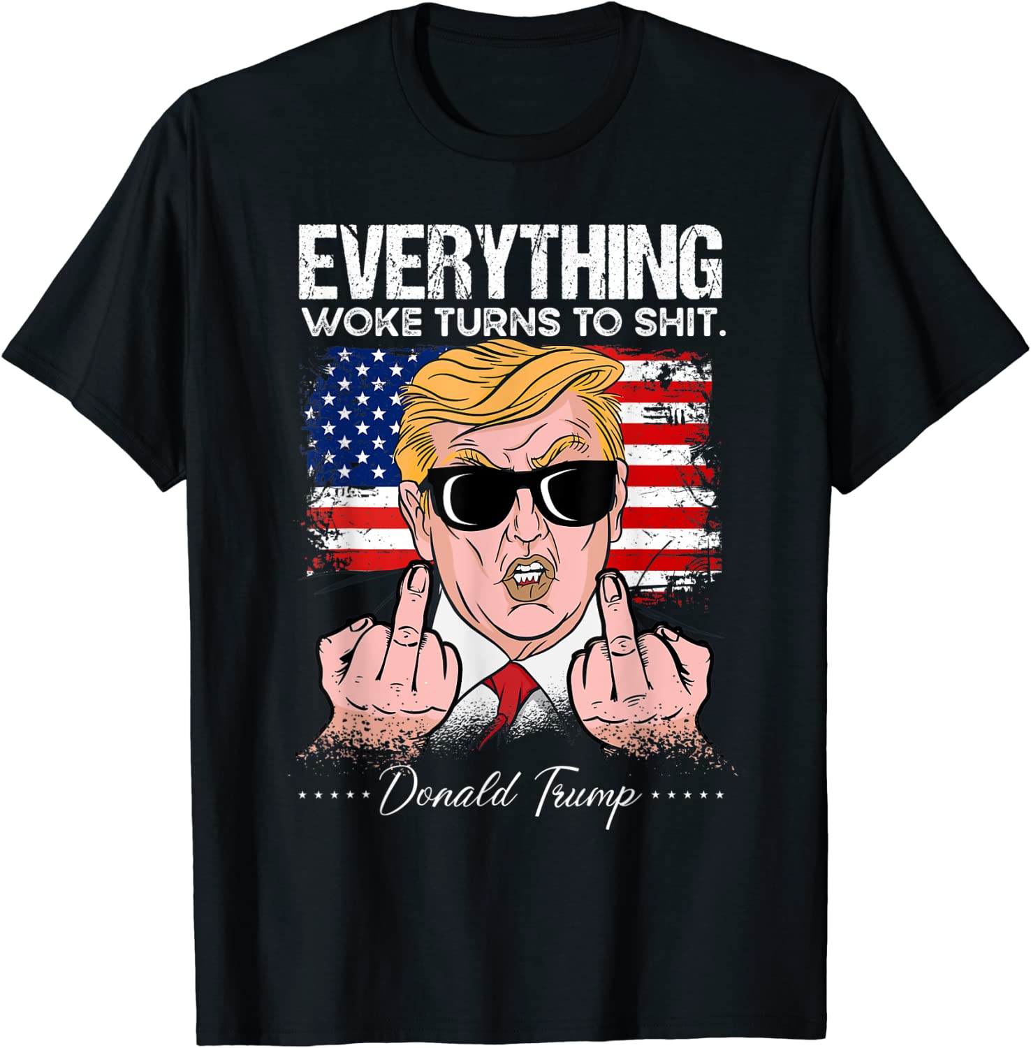 Everything Woke Turns To Shit Trump 2024 Classic Shirt