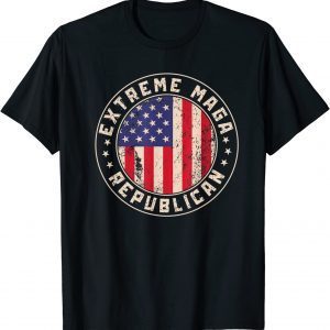 Extreme Maga Republican US Flag Ultra Maga Vintage Worn 2022 Shirt
