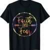Faith Over Fear Arrow Lettering Inspirational Christian Classic Shirt