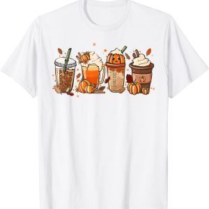Fall Coffee Pumpkin Latte Drinks Cute Pumpkin Spice T-Shirt
