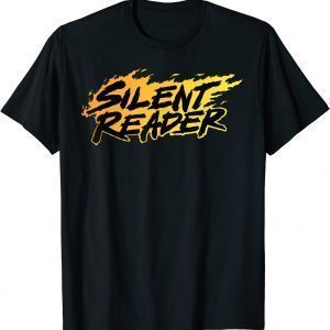 Flaming Silent Reader Design T-Shirt