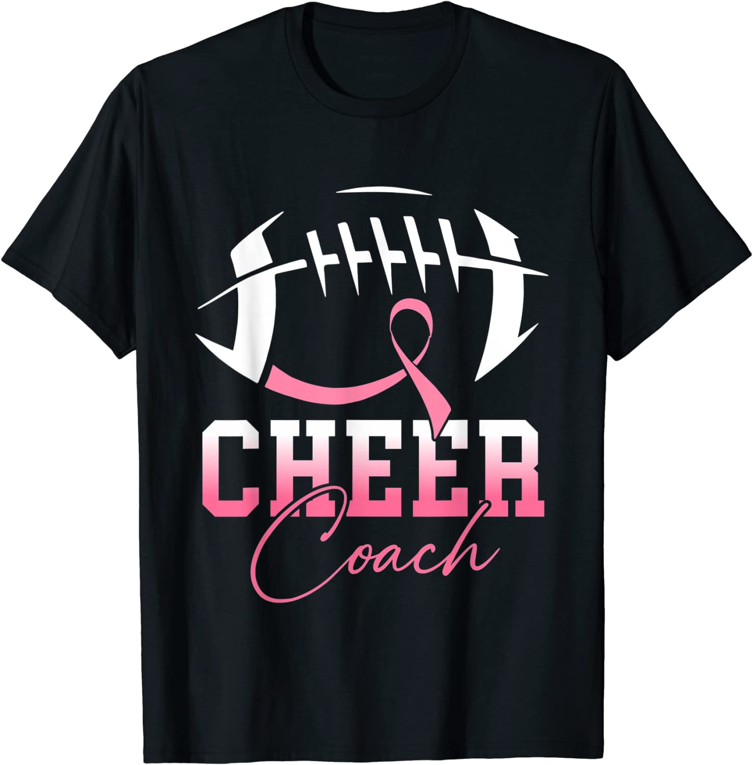 Football Cheer Coach Pink Ribbon Breast Cancer Awareness 2022 Shirt