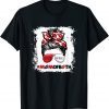 Game Day Cheer Football Cheerleading Retro Mom Of Both Messy 2022 Shirt