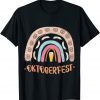 German Oktoberfest Sausage Pretzel Beer Vintage Rainbow Classic Shirt