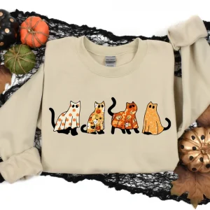 Ghost Cats Halloween Classic Shirt