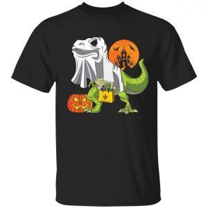 Ghost dinosaur and pumpkin halloween 2022 shirt