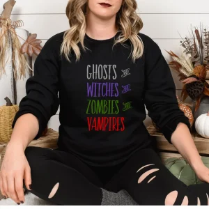 Ghosts and Witches and Zombies and Vampires Halloween Classic Shirt