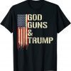 God Gun And Trump I 2nd Amendment Trump Flag America Classic Shirt