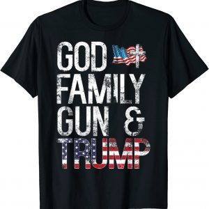 God Gun and Trump,-2nd Amendment Pro Gun Retro Classic Shirt