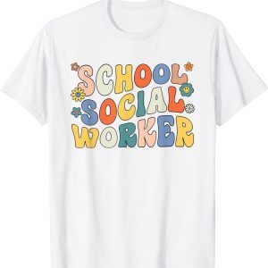 Groovy School Social Worker Coping Skills Back To School 2023 Shirt