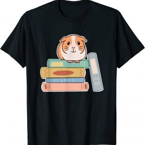 Guinea Pig Sitting On Top of A Stack of Books for Reading Classic Shirt