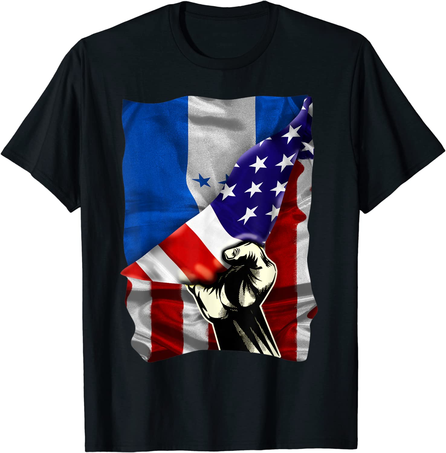 Half American Flag Honduran ROOTS USA Flag Honduras DNA 2022 Shirt