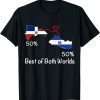 Half Dominican Half Salvadoran Flag Map Love Salvadoran RD 2023 Shirt