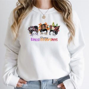 Hallothanksmas Messy Bun Ladies Classic Shirt