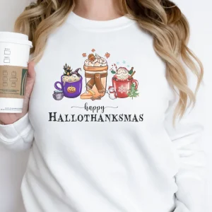 Happy Hallothanksmas, Christmas Coffee, Fall Coffee Halloween 2022 Shirt