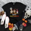 Happy Hallothanksmas Gnomes Halloween & Merry Christmas Classic Shirt
