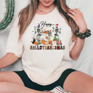 Happy Hallothanksmas Skeleton 2022 Shirt