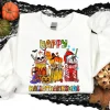 Happy Hallothanksmas Thanksgiving Christmas Halloween Classic Shirt