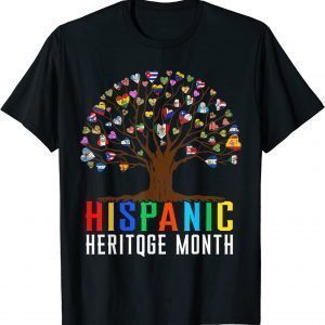Heart Flag Tree Root Latino National Hispanic Heritage Month Classic Shirt