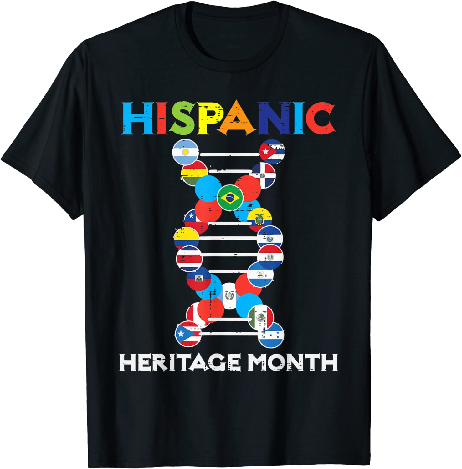 Hispanic Heritage Month DNA Flags Latino 2023 Shirt