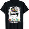 Hispanic Heritage Month Flags Messy Bun Hispanic Classic Shirt