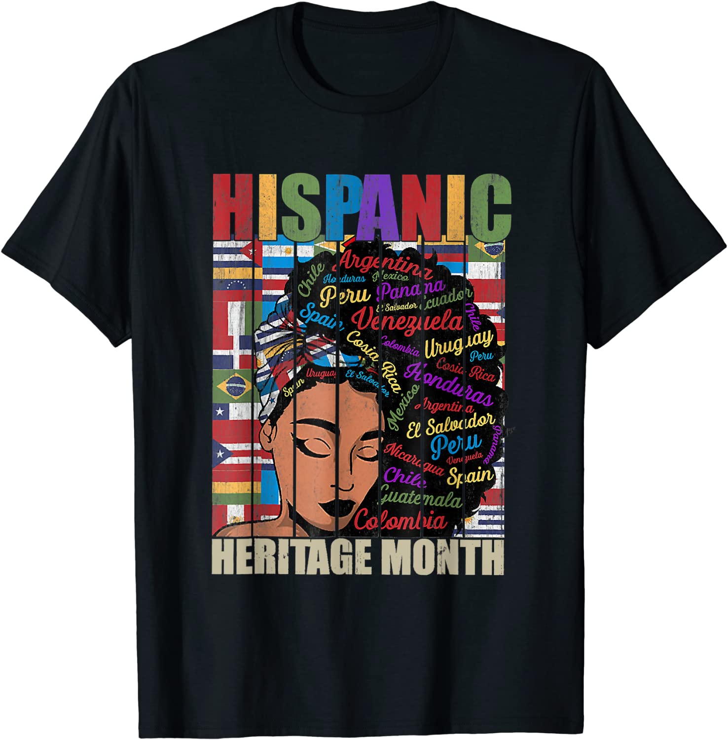 Hispanic Heritage Month Latin Country Flags Classic Shirt Teeducks 3711