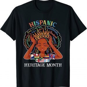 Hispanic Heritage Month Latina Girls Latino Countries Flags T-Shirt