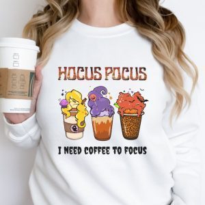 Hocus Pocus I need coffee Halloween 2023 Shirt