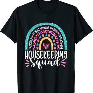 Housekeeping Squad Housekeeper Appreciation Rainbow Leopard Classic Shirt