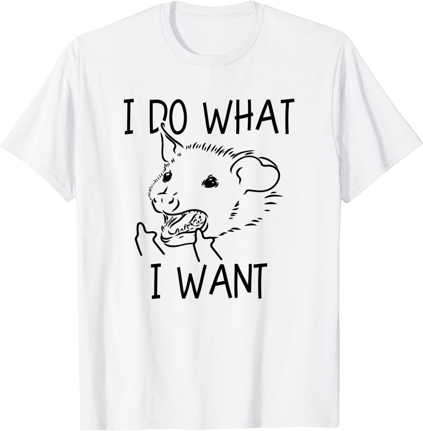 I Do What I Want Possum Middle Finger Opossum Classic Shirt