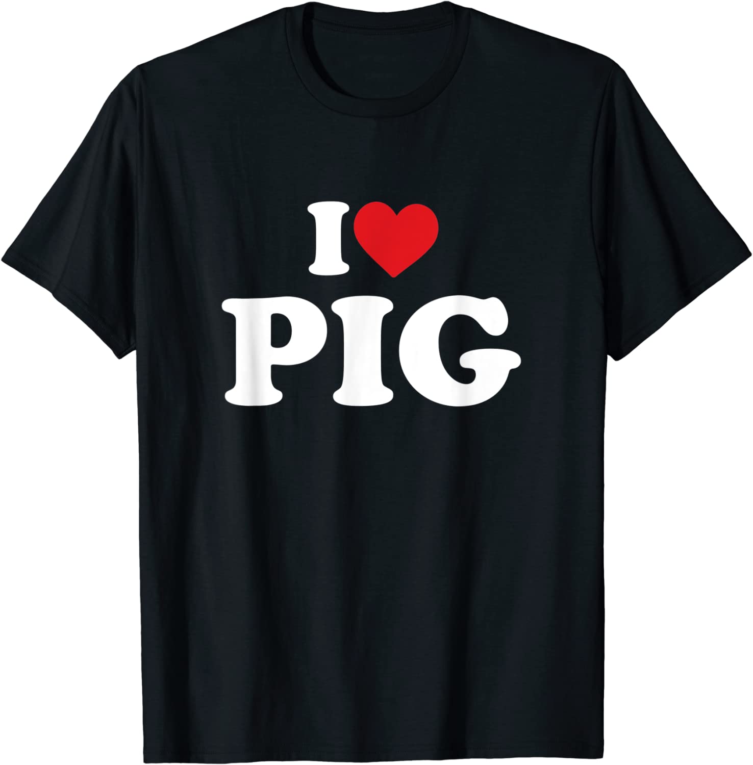 I Love Pig Red Heart Love Classic Shirt