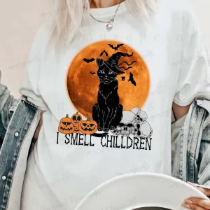I Smell Children Black Cat Halloween 2023 Shirt