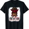 I Wear Burgundy For My Son Ribbon Messy Bun Sickle Cell Classic Shirt