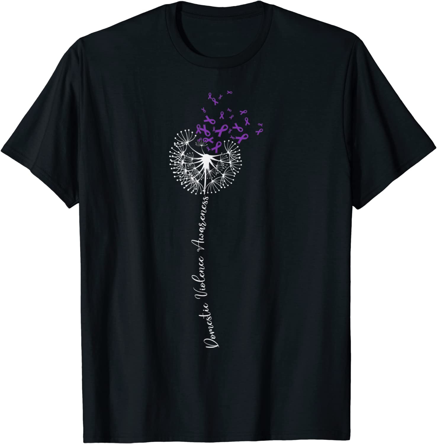 I Wear Purple For Domestic Violence Awareness Purple Ribbon 2022 Shirt