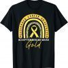 In September We Wear Rainbow Leopard Childhood Cancer Yellow Classic Shirt