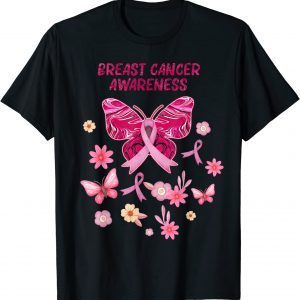 In october We Wear Pink Butterfly Breast Cancer Awar Classic Shirt