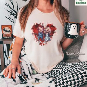 Jus Chucky Tiffany Love Child's Play Couple Halloween Classic Shirt