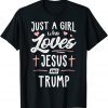 Just A Girl Who Loves Jesus And Trump 2024 Election Classic Shirt