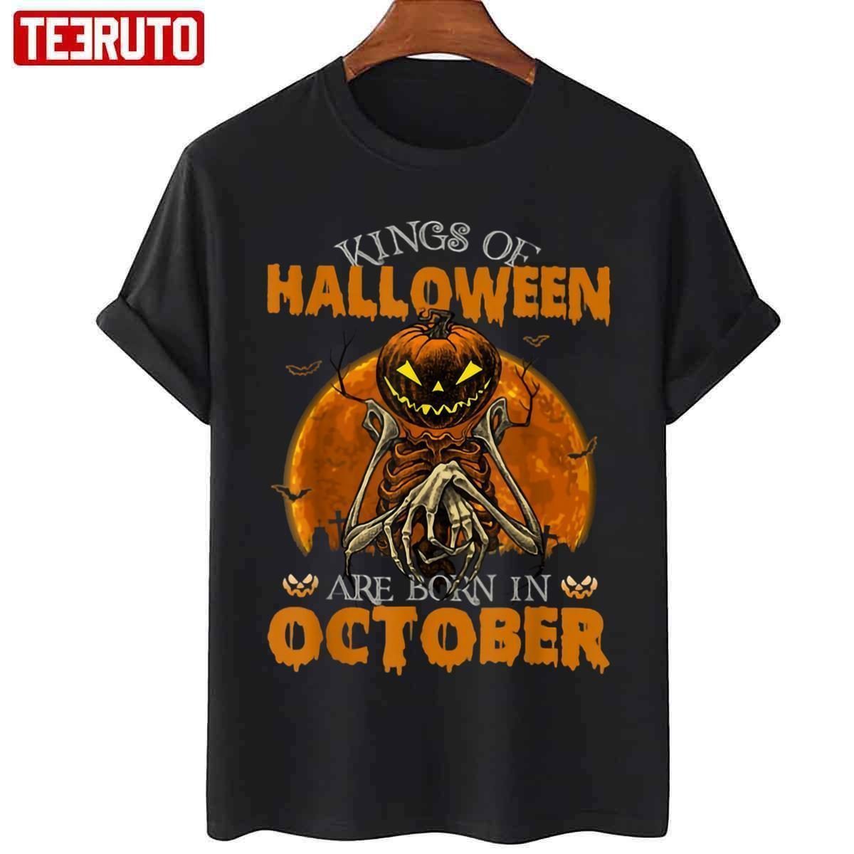 Kings Of Halloween Are Born In October 2022 Shirt