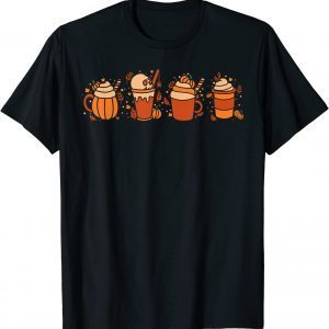 Latte Fall Coffee Pumpkin Spice Autumn Season Thanksgiving 2023 Shirt