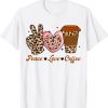 Leopard Peace Love Coffee Lovers Hippie Classic Shirt
